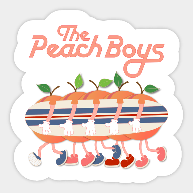 The Peach Boys Sticker by RoeArtwork